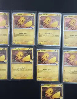 Pikachu Pokemon Day Promo 051/162 Lot Of 13 Cards And 13 Coins - Image 3