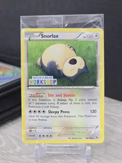 Pokemon Card Snorlax 80/106 Build A Bear Workshop Stamped 2014 Sealed Promo Rare - Image 3