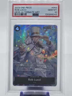 2023 One Piece Awakening of the New Era OP05 SR Alt Art Rob Lucci PSA 10 GEM MT - Image 1