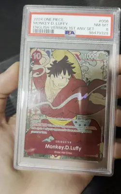 Monkey D. Luffy PSA 8 One Piece English 1st Anniversary Set ST10-006 - Image 2