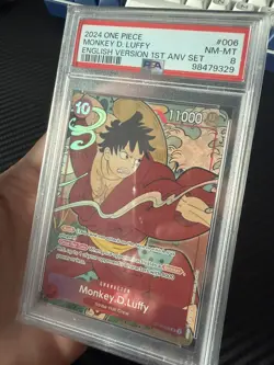 Monkey D. Luffy PSA 8 One Piece English 1st Anniversary Set ST10-006 - Image 4