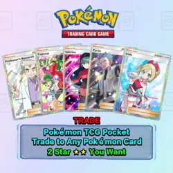 ⭐⭐Poke-mon TCG Pocket Trading Trade any 2 Star Card Pokemon✨Professor's Research - Image 1