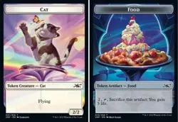 MTG - Cat Token Food Token (010) - Foil, UNFINITY - Image 1