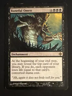 1x Baneful Omen (96) Rise of the Eldrazi MP MTG Magic the Gathering x1 MKE - Image 1