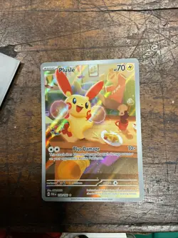 2023 Pokemon TCG Plusle SV04 193/182 Illustration Rare Holo English Card Art - Image 4