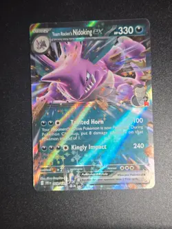 Pokemon Card Team Rocket's Nidoking EX 119/182 Destined Rivals Double Rare NM - Image 1