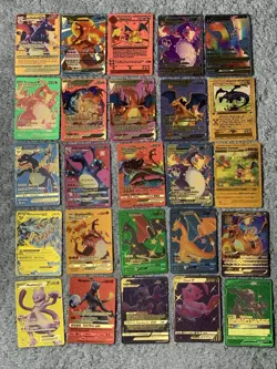 Brand New 55 PCS Gold Foil Fan Art Cards Pack – VMAX GX TCG Multi-Color - Image 1