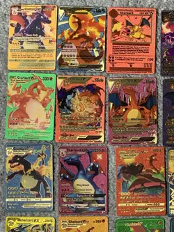 Brand New 55 PCS Gold Foil Fan Art Cards Pack – VMAX GX TCG Multi-Color - Image 2