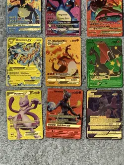 Brand New 55 PCS Gold Foil Fan Art Cards Pack – VMAX GX TCG Multi-Color - Image 4