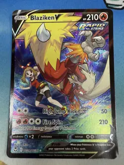 Blaziken V TG14/TG30 Silver Tempest Trainer Gallery Alt Art Pokemon Card - Image 1