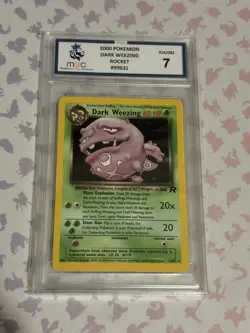 MGC 7 Dark Weezing Holo Rare Team Rocket 14/82 Pokemon Card - LIKE PSA - Image 1