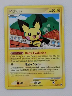 Pichu 25/99 Rare Non Holo Pokemon Card 2009 Platinum Arceus LP - Image 1