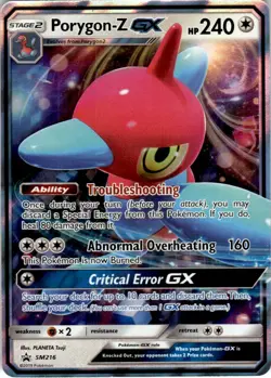 2019 Pokemon BlackStar Promo Full Art Holo NM-MT Porygon-Z-GX Stage 2 #SM216 - Image 1
