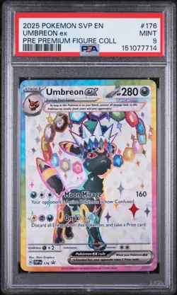 2025 POKEMON SVP EN-SV BLACK STAR PROMO #176 UMBREON EX PSA 9 - Image 1