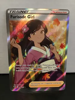 Furisode Girl 190/195 Ultra Rare Pokemon Silver Tempest Full Art - Image 1