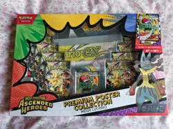 Pokemon Ascended Heroes Premium Poster Collection Mega Lucario EX SEALED - Image 1