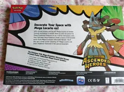 Pokemon Ascended Heroes Premium Poster Collection Mega Lucario EX SEALED - Image 3