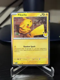 Pikachu 051/162 Pokemon Day 2026 30th Anniversary Stamped Promo Pokemon NM+ - Image 1