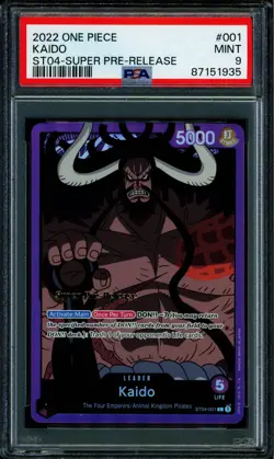 Kaido - ST04-001 - PSA 9 - Alt Art - Super Pre-Release - One Piece - 519 - Image 1