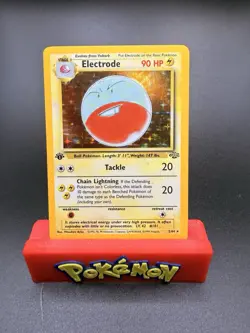 1st Edition Electrode 2/64 Holo Rare Jungle Set Pokemon Card NM See Photos - Image 1