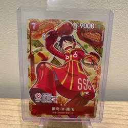2024 One Piece TCG Card Game Chinese fest 24-25 Luffy P-080 Holo foil NM - Image 1