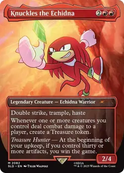 Knuckles the Echidna Sonic the Hedgehog Secret Lair NM MTG - Image 1