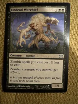 Undead Warchief MTG, Planechase, Uncommon Black Zombie - Image 1