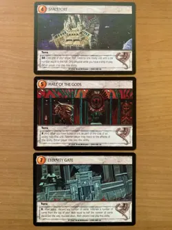 Warhammer 40K CCG Horus Heresy CCG OOP Siege of Terra Sector Set, 3 cards, Mint - Image 1