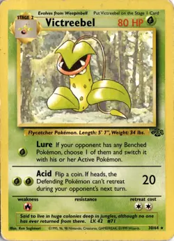 Victreebel (30) 30/64 Jungle Pokemon Card TCG - Image 1