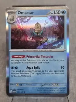 Omastar #139/165 Holo Rare Pokemon TCG Scarlet & Violet 151 Near Mint - Image 1