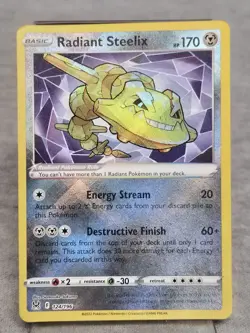 Radiant Steelix 124/196 - Pokemon TCG Lost Origin Ultra Rare LP B3 - Image 1