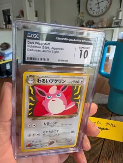 Pokemon Dark Wigglytuff 40 Darkness, and to Light 2001 Japanese. CGC Gem Mint 10 - Image 1