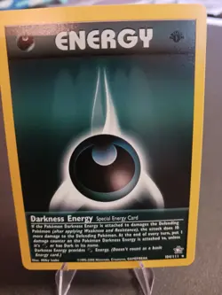 Pokemon TCG Darkness Energy 104/111 1st Edition Neo Genesis NM/M Never Played - Image 1