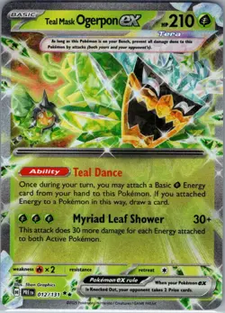 Teal Mask Ogerpon ex - 012/131 SV: Prismatic Evolutions - Pokemon Card - NM - Image 1