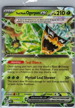 Teal Mask Ogerpon ex - 012/131 SV: Prismatic Evolutions - Pokemon Card - NM - Image 1