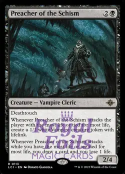 Preacher of the Schism 1x FOIL Lost Caverns of Ixalan MTG LCI Rare MINT black - Image 1