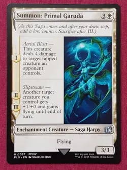 Magic The Gathering FINAL FANTASY SUMMON PRIMAL GARUDA white card MTG - Image 1