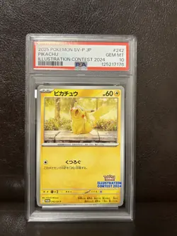 PSA 10 Pikachu 242/SV-P Pokemon Illustration Contest 2024 Promo Card Japanese - Image 1
