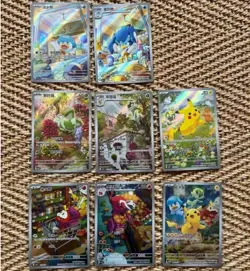 Pikachu 004/SV-P Promor Pokemon TCG S-Chinese Gem Pack VOL.1 8 Card set - Image 1