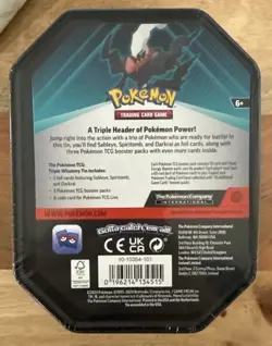 Pokemon TCG Darkrai Triple Whammy Tin 2024 Sealed - Image 2