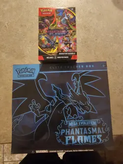 Pokemon TCG Phantasmal Flames ETB + Booster Bundle - Sealed - Image 1