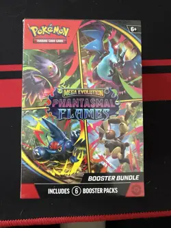 Pokemon TCG Mega Evolution Phantasmal Flames Booster Bundles New Sealed 6 Packs - Image 1