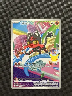 Pokemon 30th First Partner - Litten - MEP 044 - Illustration Art PROMO - M/NM - Image 2