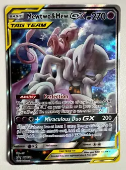 Mewtwo & Mew GX SM191 Sm Promo Holo (Tag Team) Pokemon TCG - Image 1