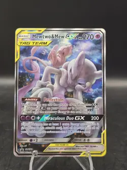 Pokemon TCG Mewtwo & Mew GX SM191 SM: Black Star Promos Holo NM - Image 1
