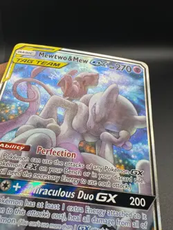 Pokemon TCG Mewtwo & Mew GX SM191 Sm Holo NM - Image 4