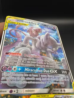 Pokemon TCG Mewtwo & Mew GX SM191 Sm Holo NM - Image 5