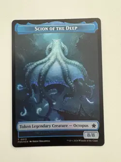 Scion of the Deep / Koma’s Coil Foil Token MTG Magic Gathering Card NM Mint FDN - Image 1