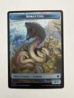 Scion of the Deep / Koma’s Coil Foil Token MTG Magic Gathering Card NM Mint FDN - Image 2