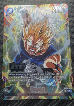 Vegeta Holo Winner Card Dragon Ball Fusion World Tournament FB05-039 UC* NM - Image 1